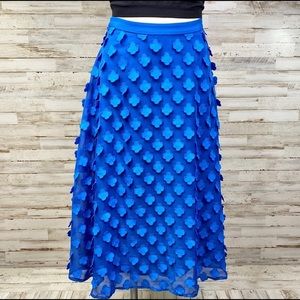 Anthropologie Maeve Alice Textured Blue Skirt 4